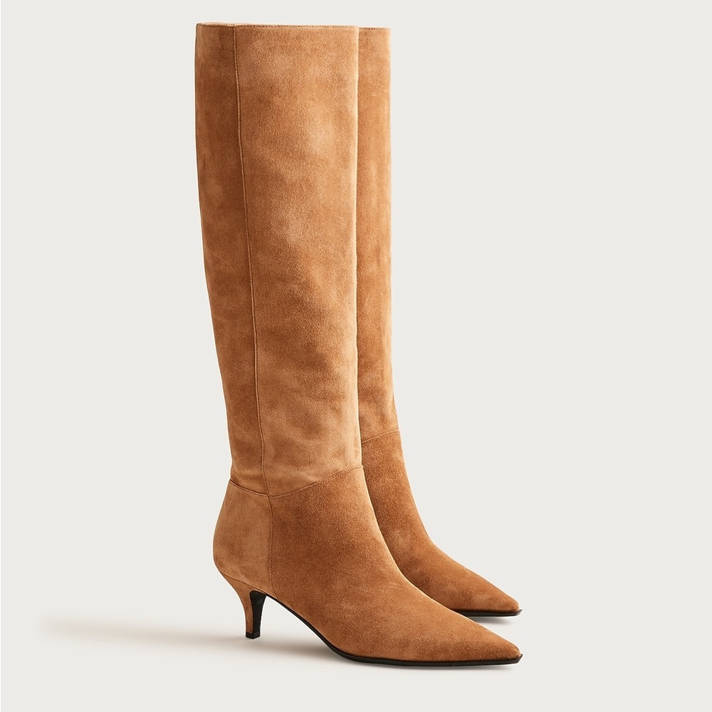 J Crew New Stevie knee-high boots in suede CM918